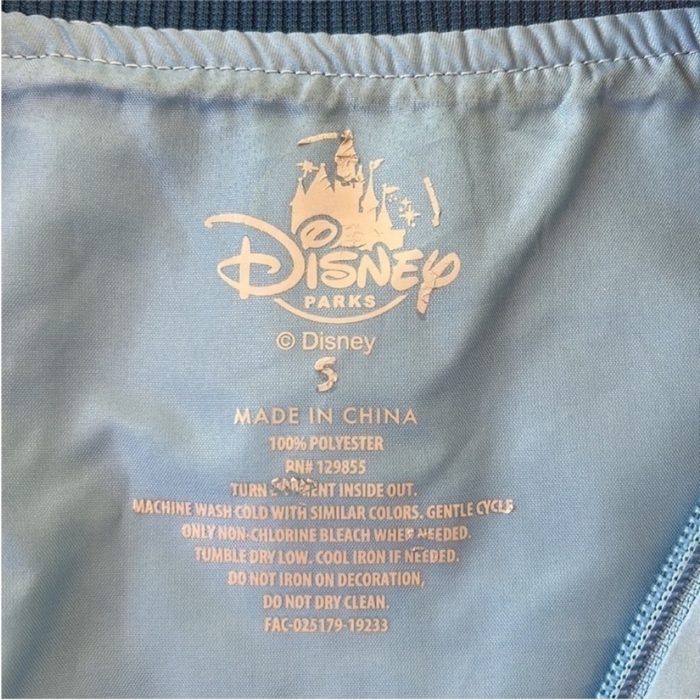 Disney Mickey Mouse Retro Windbreaker Jacket Blue Stripe Small - Picture 6 of 10